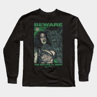 WOLF MOON GREEN Long Sleeve T-Shirt